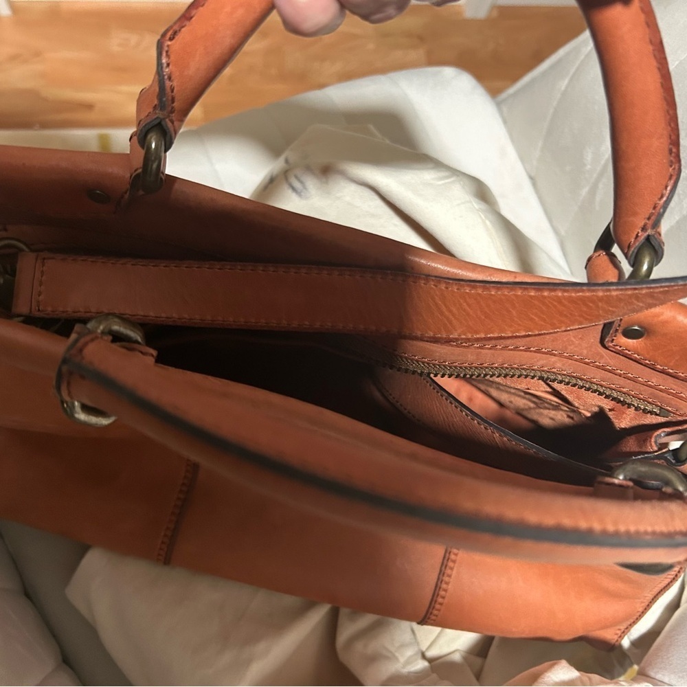 Fossil Tan Leather Satchel - Picture 7 of 7